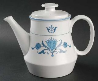Noritake Blue Haven Teapot & Lid, Fine China Dinnerware   Progression,Blue Flowe