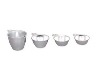 Browne Foodservice Measuring Cup, 1/4 cup, Short Handle, Aluminum