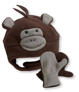 Toddlers Trail Model Fleece Critter Hat And Mitten Set Toddler
