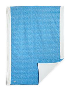 Onia Tilden Micro Paisley Towel   Aqua