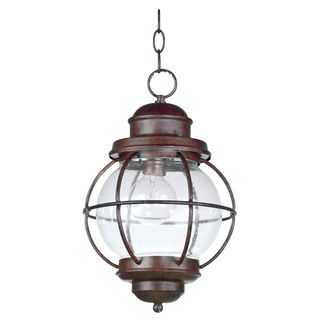 Elton 1 light Copper Indoor/ Outdoor Hanging Lantern