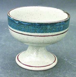 Otagiri Mariner China Sherbet, Fine China Dinnerware   Blue Rim,Gray Center,Smoo