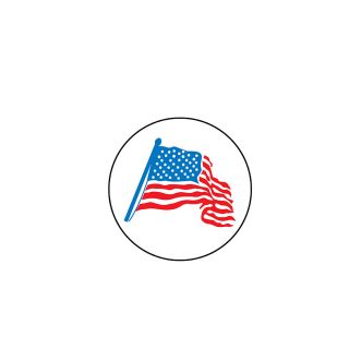Nmc Patriotic Hard Hat Emblem   American Flag Graphic   2 dia.