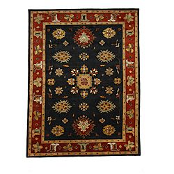 Hand tufted Tempest Black/red Area Rug (8 X 11)
