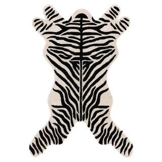Hand tufted Zebra cut Wool Rug (4 X 6)