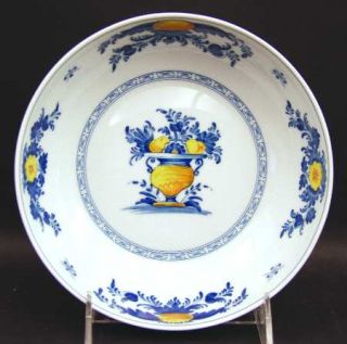 Vista Alegre Viana Coupe Cereal Bowl, Fine China Dinnerware   Blue & Yellow Desi