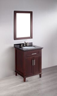 Bosconi SB2203 Bathroom Vanity, 26 Contemporary Single Vanity Brown