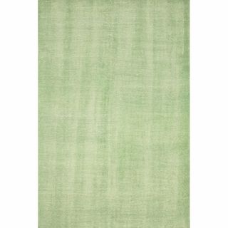 Nuloom Hand knotted Wool Overdyed Solid Green Rug (4 X 6)