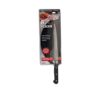 Winco 8 in Slicer, 1 Piece Full Tang, Forged Carbon Steel, POM Handle