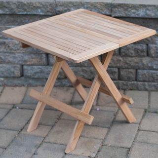Solid Teak 19 inch Rectangular Outdoor Folding Table