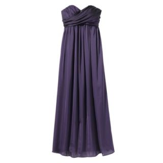 TEVOLIO Womens Plus Size Satin Strapless Maxi Dress   Shiny Purple   22W