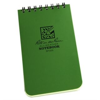 All Weather Spiral Bound Notebooks   3 X 5 Notebook, Green