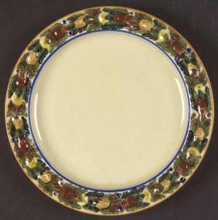 Adams China Della Robia Multicolor On Cream Salad Plate, Fine China Dinnerware  