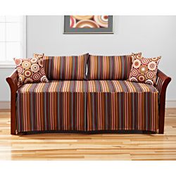 Rockin Stripe Five piece Contemporary Colorful Polyester Daybed Set (Cocoa bean brown/mocha brown/caramel/rusty red/black/white Materials 100 percent polyester Care instructions Machine washable Dimensions Bedskirt 39 inches wide x 75 inches long with 