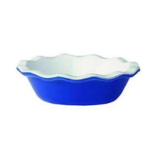Emile Henry Ceramic Individual Pie Dish, 5.5 Round, Two Tone, Azure Blue