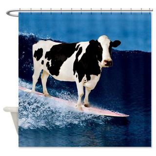  Cow surfing Shower Curtain  Use code FREECART at Checkout