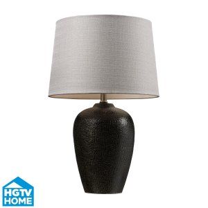 Dimond Lighting DMD HGTV161 Universal Glazed Bronze Alligator Ceramic Table Lamp