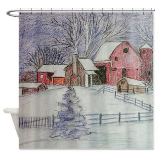  Winter Barn Shower Curtain Shower Curtain  Use code FREECART at Checkout
