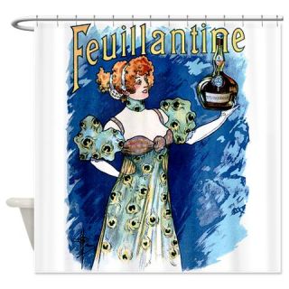  Vintage French Liquor Art Shower Curtain  Use code FREECART at Checkout