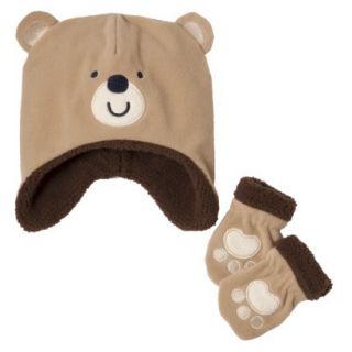 Just One YouMade by Carters Newborn Boys Bear Hat and Mitten Set   Brown 6 12