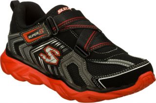 Boys Skechers Revel   Black/Red Casual Shoes