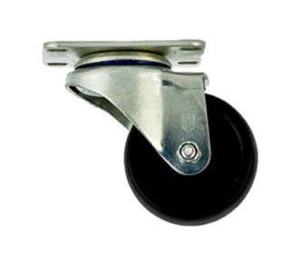 New Age Swivel Plate Caster w/ 3 in Diameter & 275 lb Capacity, Polyolefin Wheel Tread