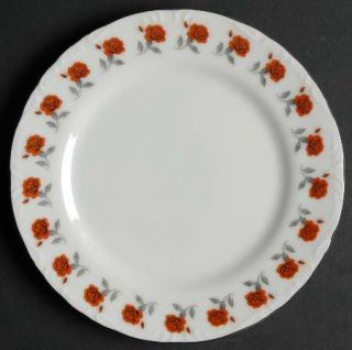 Norleans Rose Garland Bread & Butter Plate, Fine China Dinnerware   Rust Roses,
