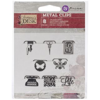 Stationers Desk Metal Paper Clips 8/pkg