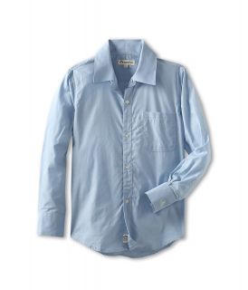 Appaman Kids Boys Standard Classic Dress Shirt Boys Long Sleeve Button Up (Blue)