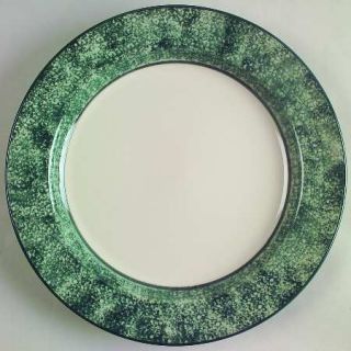 Hartstone Jewel Tones Emerald Dinner Plate, Fine China Dinnerware   Green Sponge