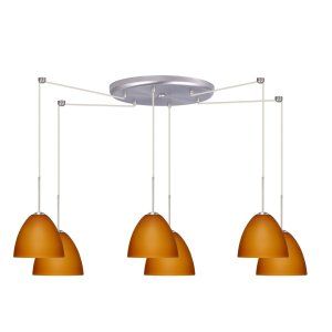 Besa Lighting BEL 6BC 757280 LED SN Sasha II Pendant