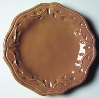 Rustica Taupe Salad/Dessert Plate, Fine China Dinnerware   Solid Taupe,Embossed