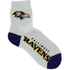 Baltimore Ravens For Bare Feet Ankle White 501 Med Sock