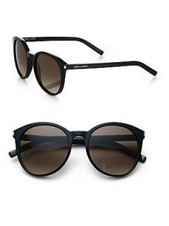Saint Laurent Classic Oversized Round Sunglasses   Black