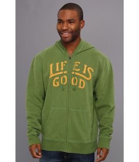 Life is good All Good Zip Hoodie Mens Sweatshirt (Green)