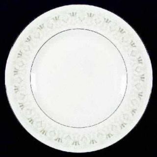 Royal Chelsea Persian Jade Dinner Plate, Fine China Dinnerware   White With Gree