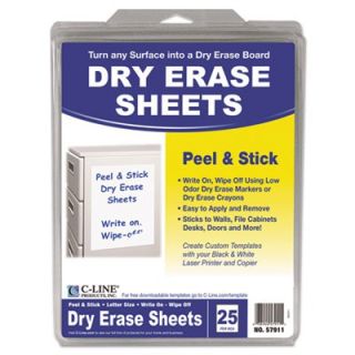 C line Peel and Stick Dry Erase Sheets