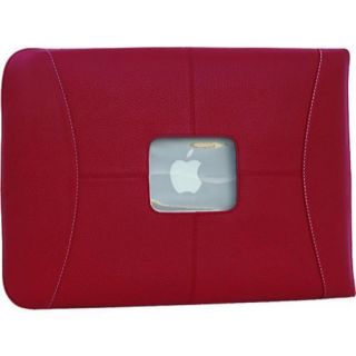 Maccase 15in Premium Leather Macbook Pro Sleeve Red
