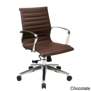 Office Star Products Mid Back Eco Leather Chair