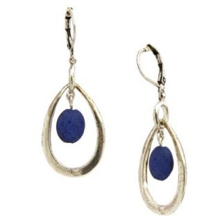 Womens Fashion Dangle Earrings   Silver/Blue