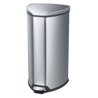 Safco 7 gallon Step on Stainless Trash Can