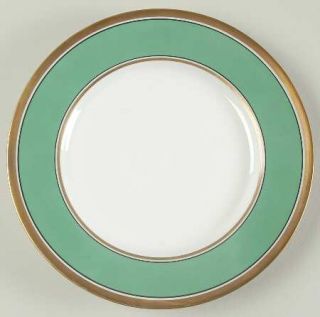 Richard Ginori Contessa Green Salad Plate, Fine China Dinnerware   Green Rim, Go