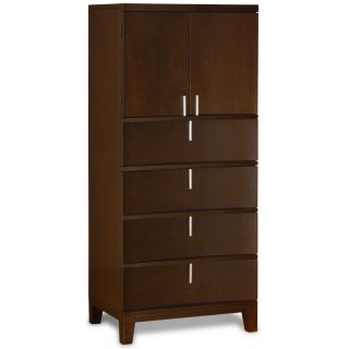 Reverse Bowfront Four drawer Two door Chocolate Brown Lingerie Chest
