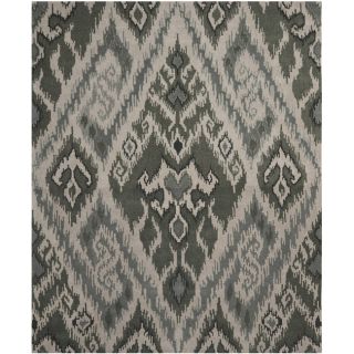 Contemporary Handmade Marrakesh Gray New Zealand Wool Rug (8 X 10)