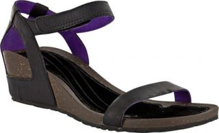 Womens Teva Cabrillo Strap Wedge   Black/Purple Casual Shoes