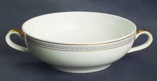 Haviland Greek Key Flat Cream Soup Bowl, Fine China Dinnerware   No Floral,New Y