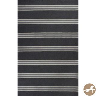 Hand tufted Christopher Knight Home Charcoal Stripes Wool Area Rug (8 X 10)