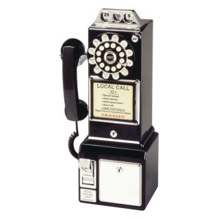 1950s Pay Phone Black   CR56 BK