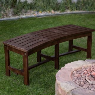 Coral Coast Cabos Curved Backless Fire Pit Bench   Java Brown   FRP BEN
