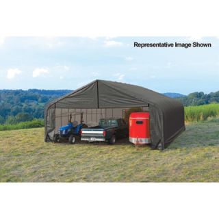 ShelterLogic Peak Style 30ft.W Garage/Storage Shelter   Gray, 24ft.L x 30ft.W x